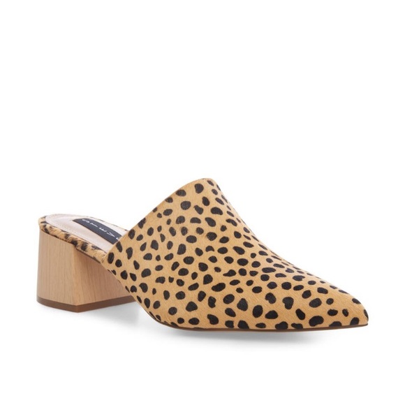 New Steven New York Fannie Cheetah Calf Hair Mules - Picture 13 of 13